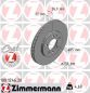 Preview: Zimmermann 100.1246.20 brake disc front 256x22mm 5 x 100