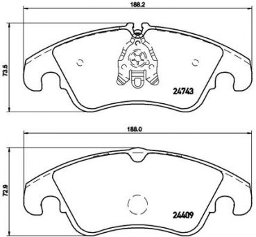Brembo P 85 098 Bremsbeläge Bremsbelagsatz Scheibenbremse Vorne