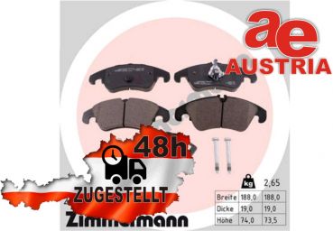 Zimmermann 24743.190.2 Bremsbeläge Bremsbelagsatz Scheibenbremse Vorne
