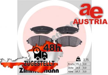 Zimmermann 24738.200.2 Bremsbeläge Bremsbelagsatz Scheibenbremse Vorne