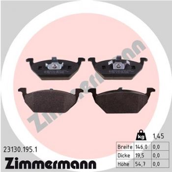 Zimmermann 24738.200.2 Bremsbeläge Bremsbelagsatz Scheibenbremse Vorne