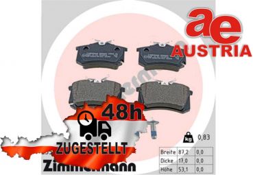 Zimmermann 23554.170.1 Bremsbeläge Bremsbelagsatz Scheibenbremse Hinten