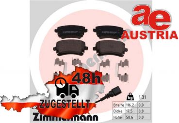 Zimmermann 23326.175.2 Bremsbeläge Bremsbelagsatz Scheibenbremse Hinten