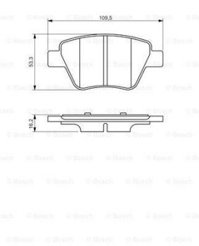 Bosch 0986494416 Bremsbeläge Bremsbelagsatz Scheibenbremse Hinten