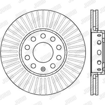 Jurid 561548JC brake disc front 288x25mm 5 x 112