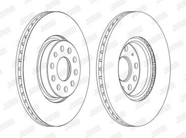 Jurid 562387JC-1 brake disc front 312x25mm 5 x 112