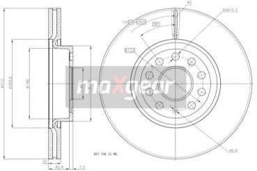 MaxGear 19-1044 brake disc front 312x25mm 5 x 112