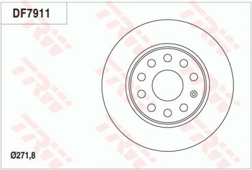 TRW DF7911 rear brake disc 272x9.7mm 5 x 112