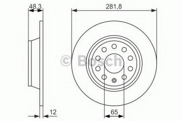Bosch 0986479B93 Bremsscheibe Hinten 282x12mm 5 x 112