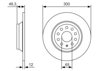 Bosch 0986479A84 Bremsscheibe Hinten 300x12mm 5 x 112