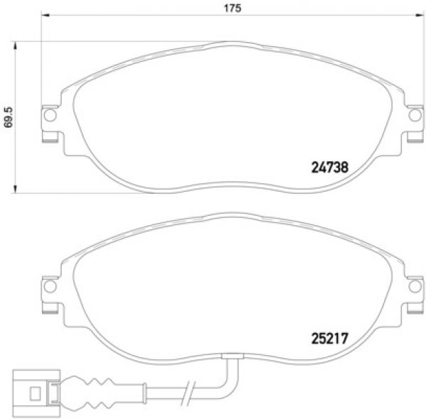 Brembo P 85 131 Bremsbeläge Bremsbelagsatz Scheibenbremse Vorne