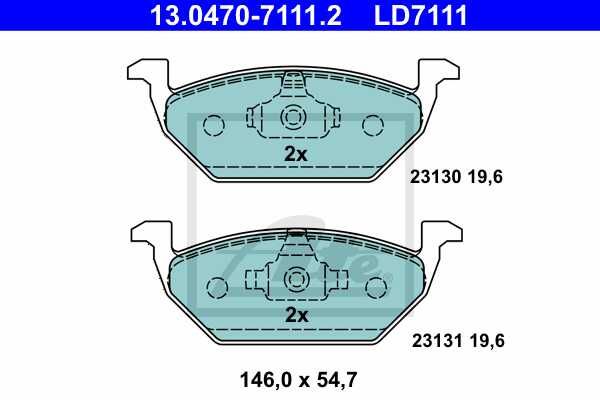 ATE Ceramic 13.0470-7111.2 brake pads set disc brake front