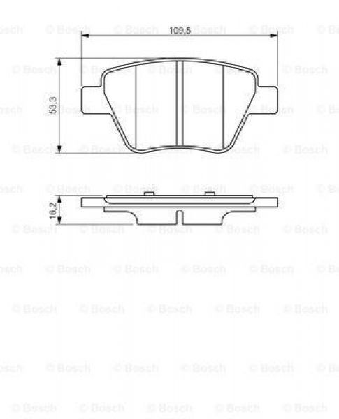 Bosch 0986494416 Bremsbeläge Bremsbelagsatz Scheibenbremse Hinten