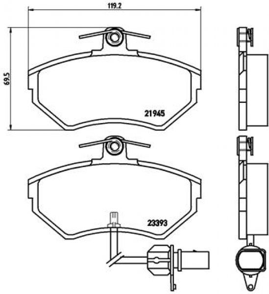 Brembo P 85 044 Bremsbeläge Bremsbelagsatz Scheibenbremse Vorne
