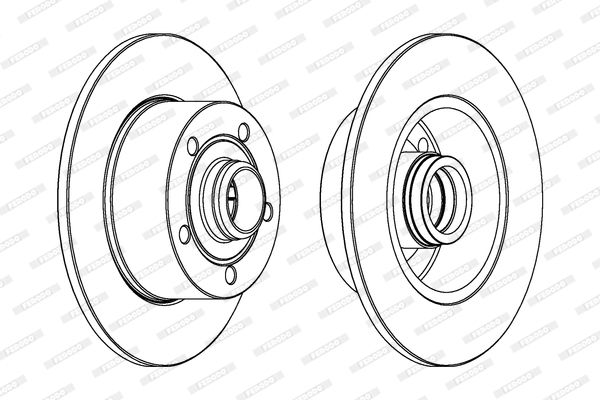 Ferodo DDF830 Bremsscheibe Hinten 245x10mm 5 x 112