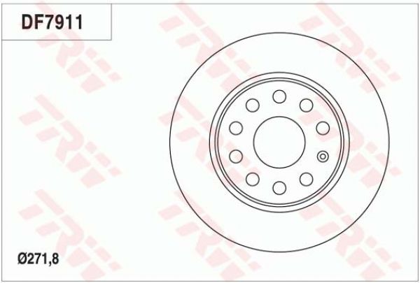 TRW DF7911 rear brake disc 272x9.7mm 5 x 112