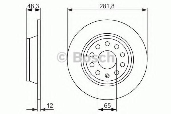 Bosch 0986479B93 Bremsscheibe Hinten 282x12mm 5 x 112
