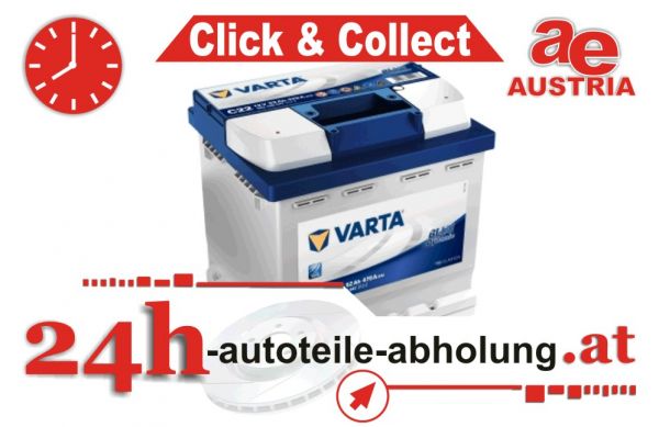 Varta Blue Dynamic C22 12V 52Ah 470A Autobatterie Batterie 5524000473132