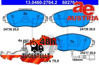 ATE 13.0460-2764.2 brake pads set disc brake front