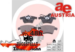 Zimmermann 23746.185.1 Bremsbeläge Bremsbelagsatz Scheibenbremse Vorne
