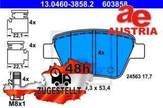 ATE 13.0460-3858.2 Bremsbeläge Bremsbelagsatz Scheibenbremse Hinten