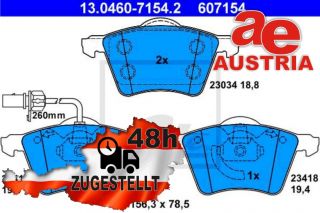 ATE 13.0460-7154.2 brake pads set disc brake front