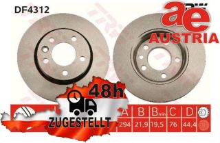 TRW DF4312 Bremsscheibe Hinten 294x22mm 5 x 120