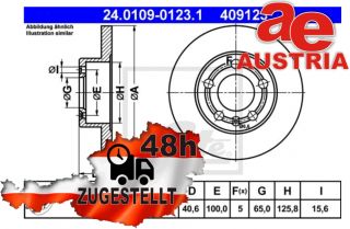 ATE 24.0109-0123.1 Bremsscheibe Vorne 230x9mm 5 x 100