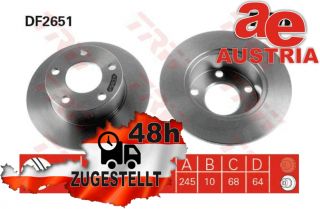 TRW DF2651 Bremsscheibe Vorne 245x10mm 5 x 112